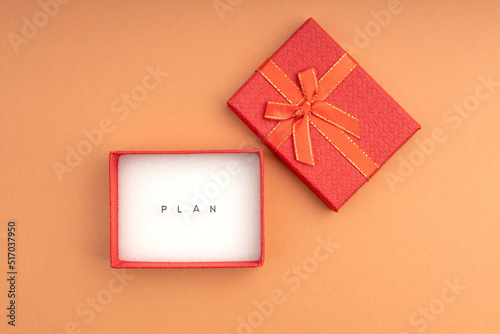 lettering plan in an open red box