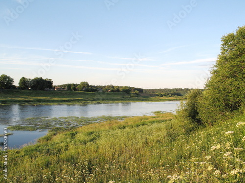 summer river in the countryside in the evening © Andrey