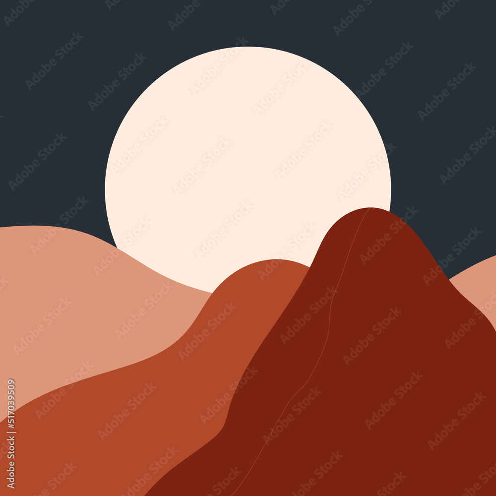 2D illustration flat design with beige color dune or desert waves. Abstract wall art, print decor. 2D illustration flat design with beige color dune or desert waves. Abstract wall art, print decor.