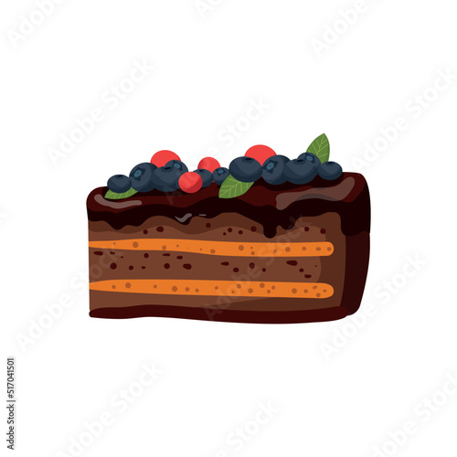 Cake pastries and cheesecakes. Vector illustrations of sweets isolated on white background.