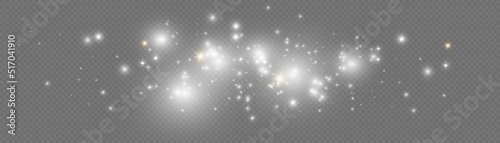 Starry dust, flash light spark, sparkle white star