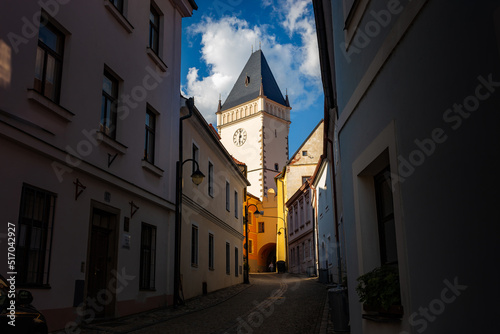 Konstfotografi Street in the city of Tabor. South Bohemia