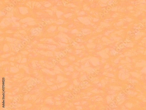 Orange paper texture. Japanese paper with little fibers. Rough surface. 