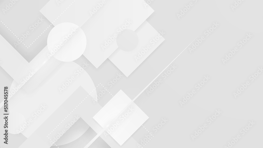 Fototapeta premium Abstract background with modern trendy white grey gradient for presentation design, flyer, social media cover, web banner, tech banner