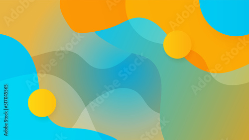 Abstract blue and yellow orange background with modern trendy gradient texture color for presentation design, flyer, social media cover, web banner, tech banner © Roisa