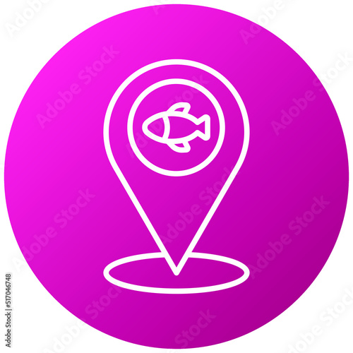 Fishing Destinations Icon Style