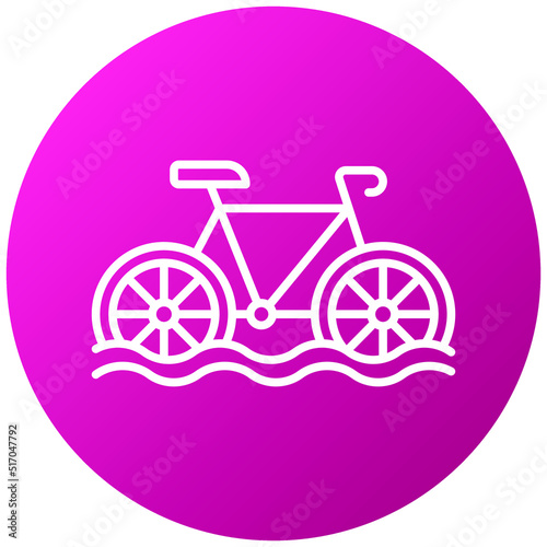 Water Tricycle Icon Style