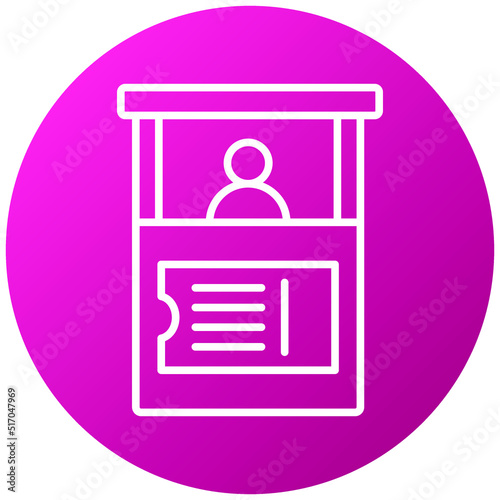 Ticket Counter Icon Style