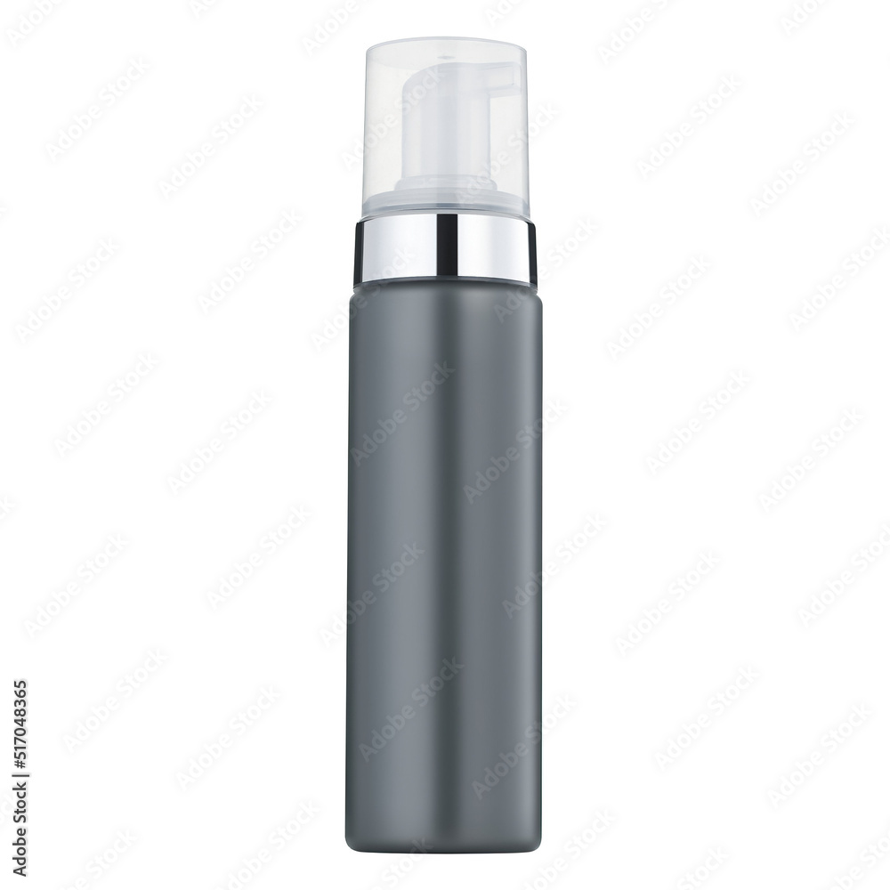 Container for cosmetic products with a dispenser, on a white background Container for cosmetic products with a dispenser, on a white background