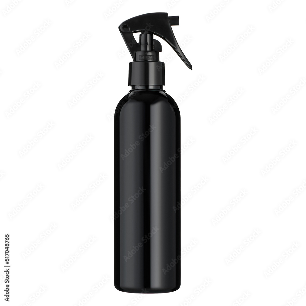 Cosmetic bottle with sprayer on white background. Cosmetic bottle with sprayer on white background.