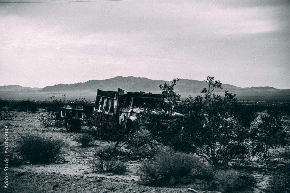 old truck in the desert
