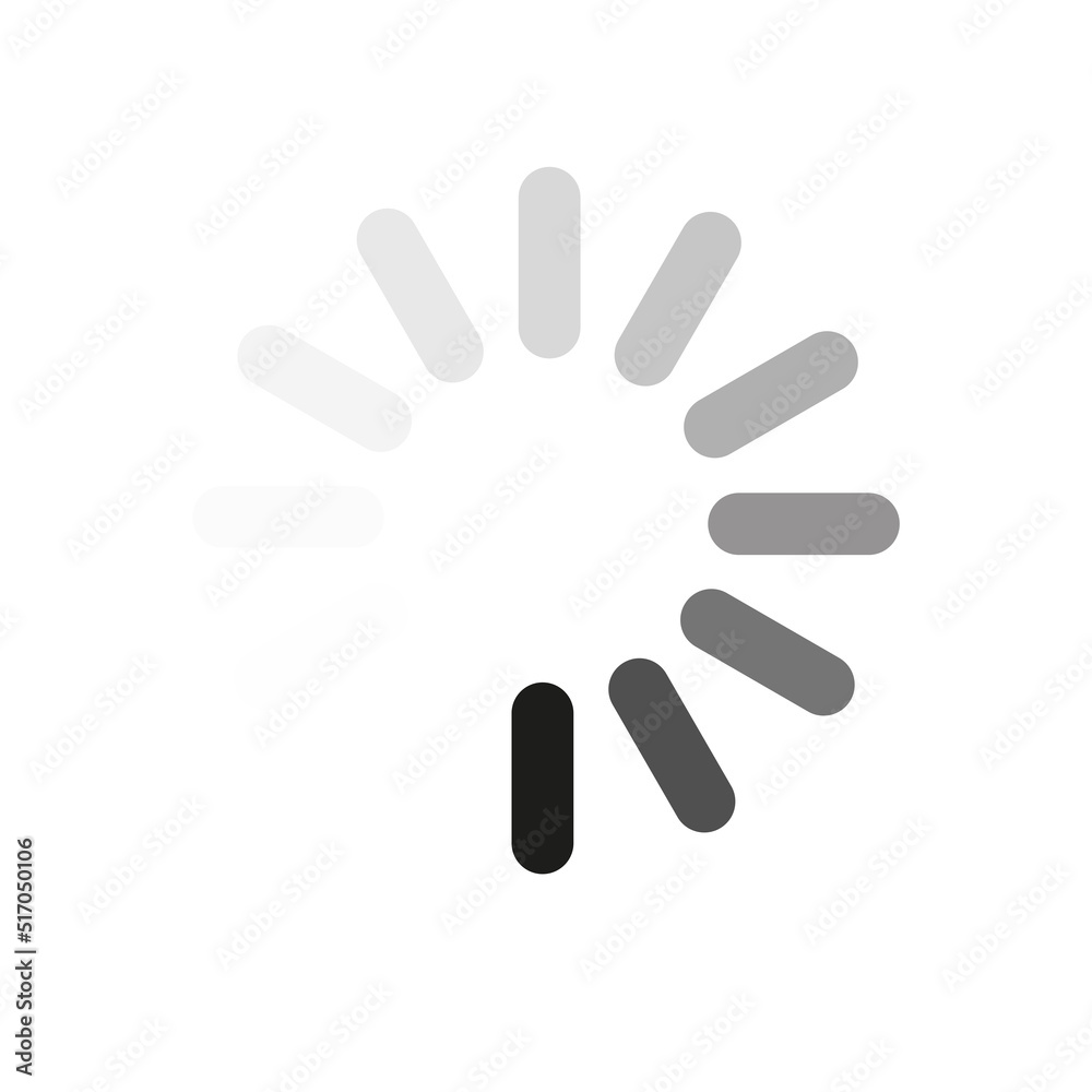 loading sign - vector loading progress - computer graphic symbol isolated 