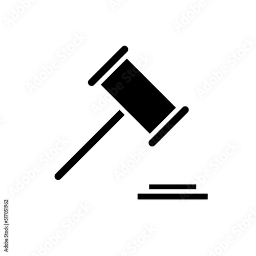 Licytacja ikona wektorowa, młotek drewniany