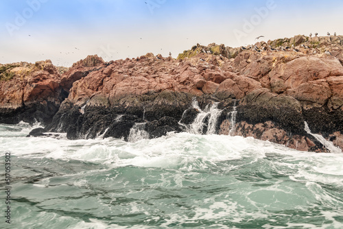 The Ballestas Islands are a group of small islands off the Peruvian coast