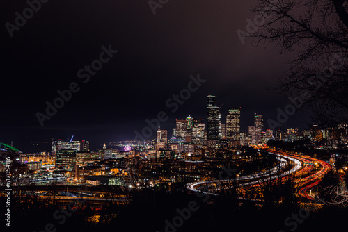 Seattle city at night