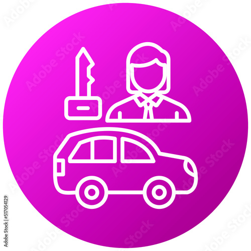 Car Saleswoman Icon Style