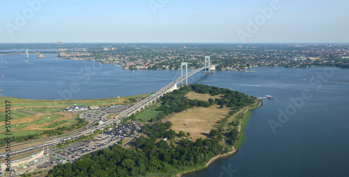 Bronx-Whitestone Bridge, suspension bridge, and Throgs Neck Bridge, suspension bridge, in New York City photo