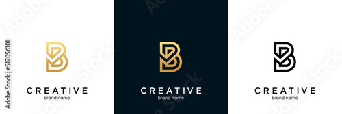 Fotografia Abstract letter B logo design