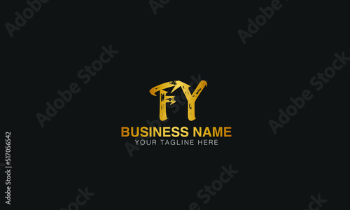 FY initial logo | initial based abstract modern minimal creative logo, vector template image. luxury logotype logo, real estate homie logo. typography logo. initials logo.
