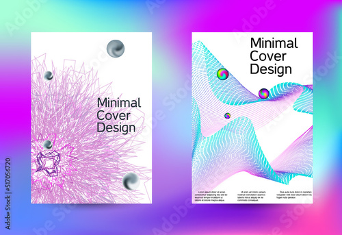 Set of modern abstract musical backgrounds. Sound flyer for creating a fashionable cover, banner, poster, booklet.