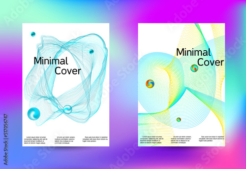 Set of modern abstract musical backgrounds. Sound flyer for creating a fashionable cover, banner, poster, booklet.