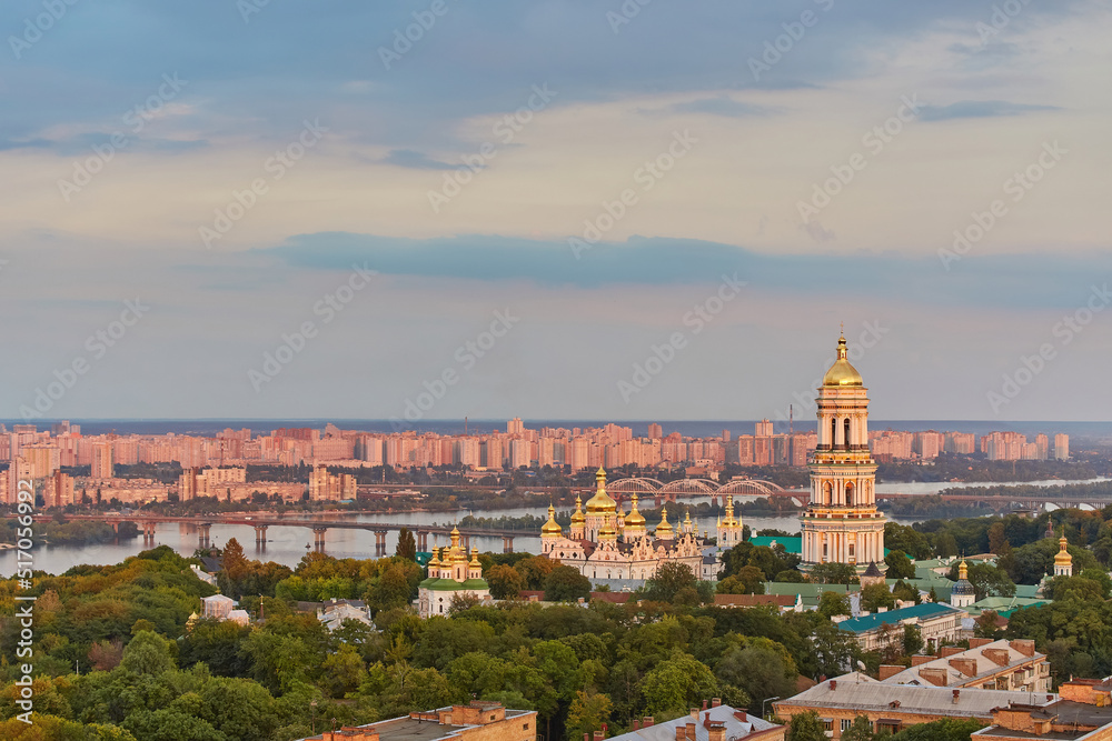 View of Kiev Pechersk Lavra, the orthodox monastery included in the UNESCO world heritage list. Ukraine