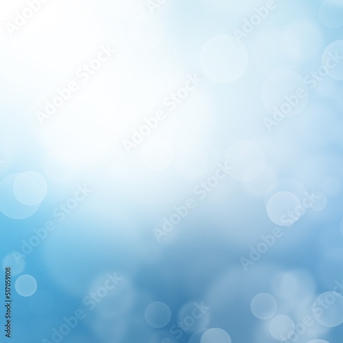 Abstract background blue and white blur gradient with bright clean and bokeh 