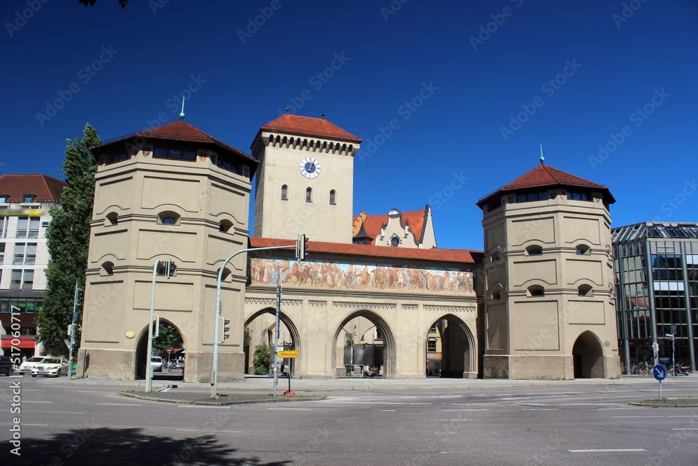Isar Gate, Munich, Bavaria, Germany.