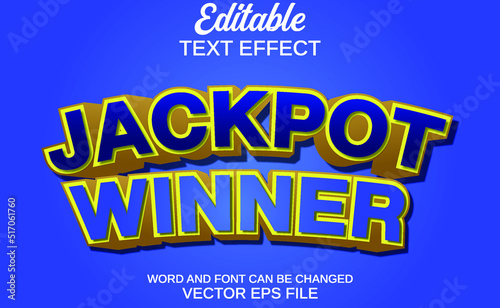 editable text effect jackpot