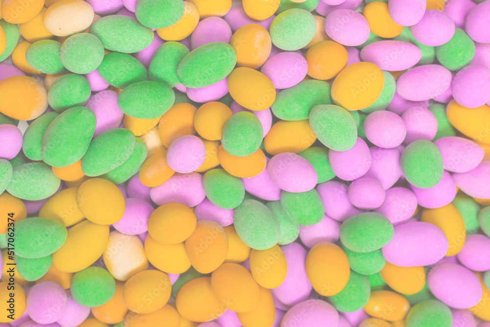 Group of colorful peanuts in glaze. Group of colorful peanuts in glaze.