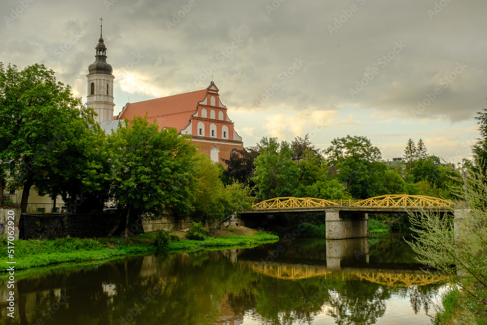 old bridge over the river in Opole