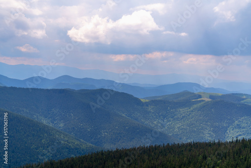Wild beautiful nature. Cascade of mountains ranges landscape