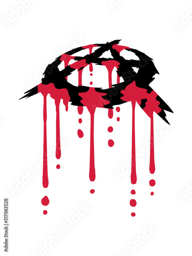 Tropfen Blut Anarchie Symbol 