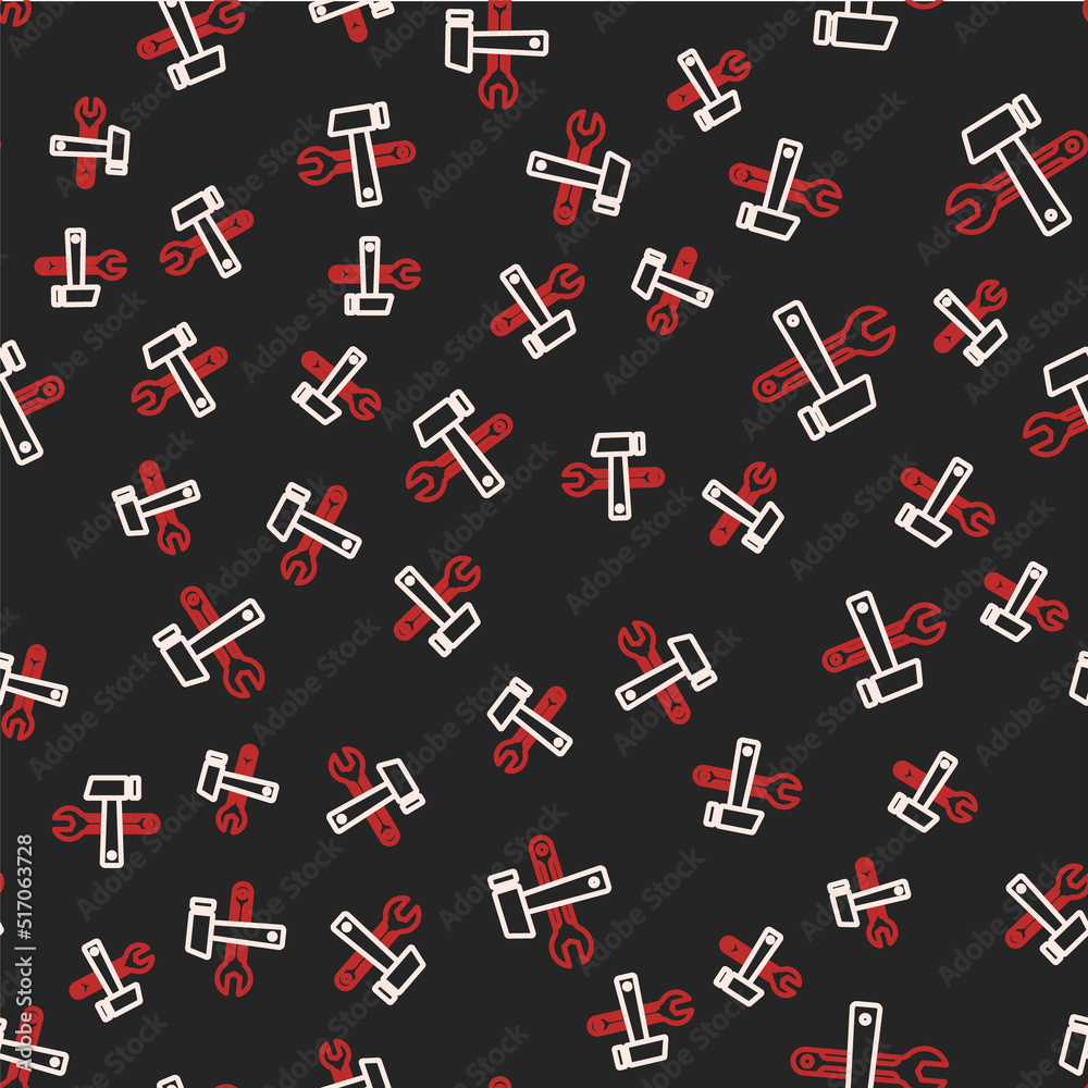 Line Window in room icon isolated seamless pattern on black background. Vector Line Window in room icon isolated seamless pattern on black background. Vector
