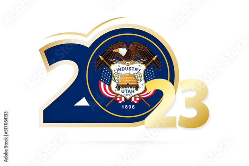 Year 2023 with Utah Flag pattern.