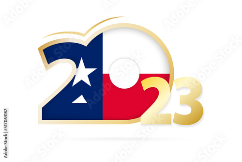 Year 2023 with Texas Flag pattern.