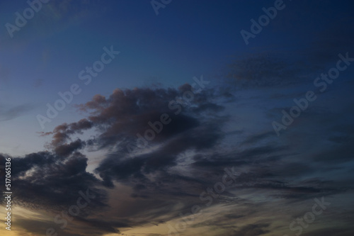 Scenic view of clouds on sunset sky 