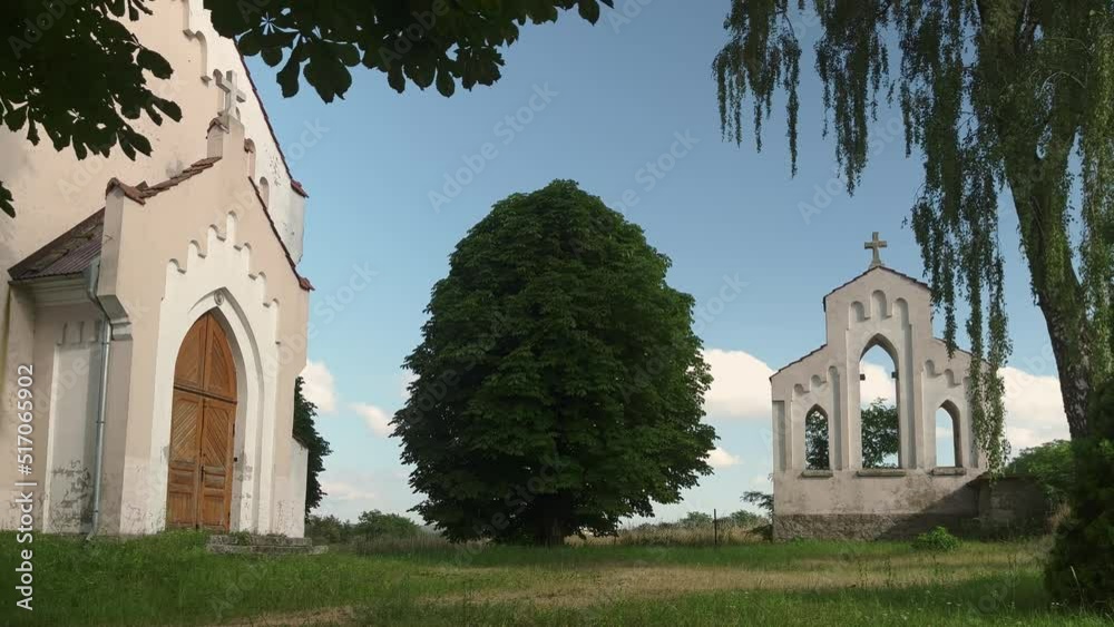time lapse of old Ukrainian monastery. High quality 4k footage