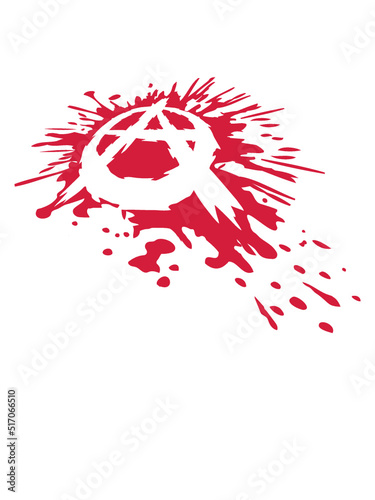 Spritzer Blut Anarchie Symbol 