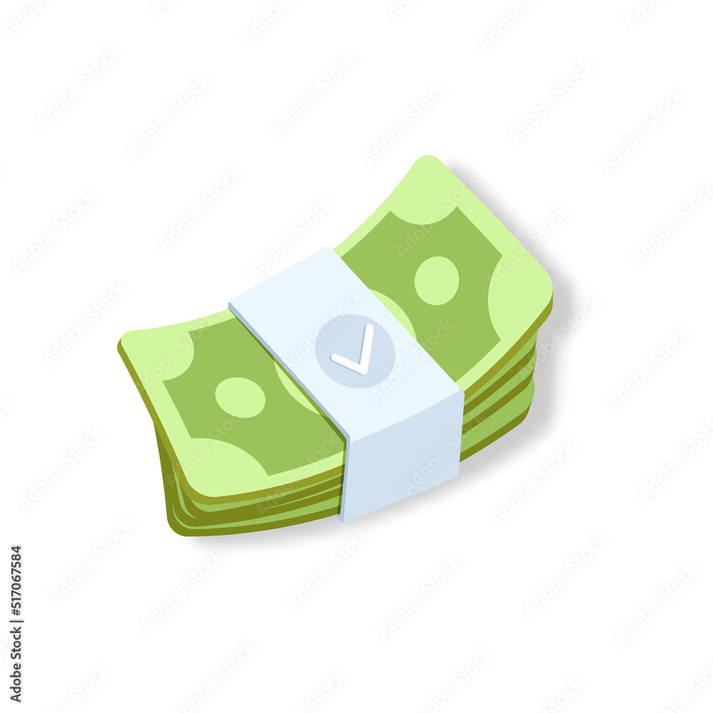 Vector package of green dollar banknote design Vector package of green dollar banknote design