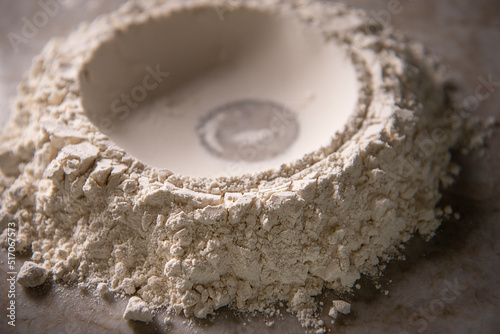 Flour in a circle photo