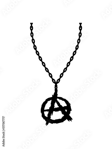 Schmuck Halskette Anarchie Symbol 