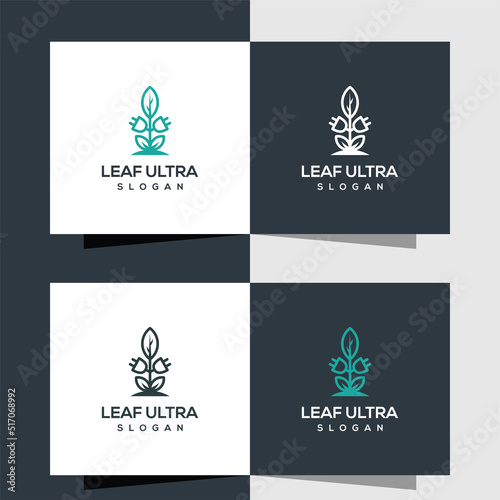Leaf logo with plug combination