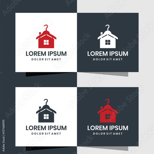 Very unique house logo and coat hanger combination.