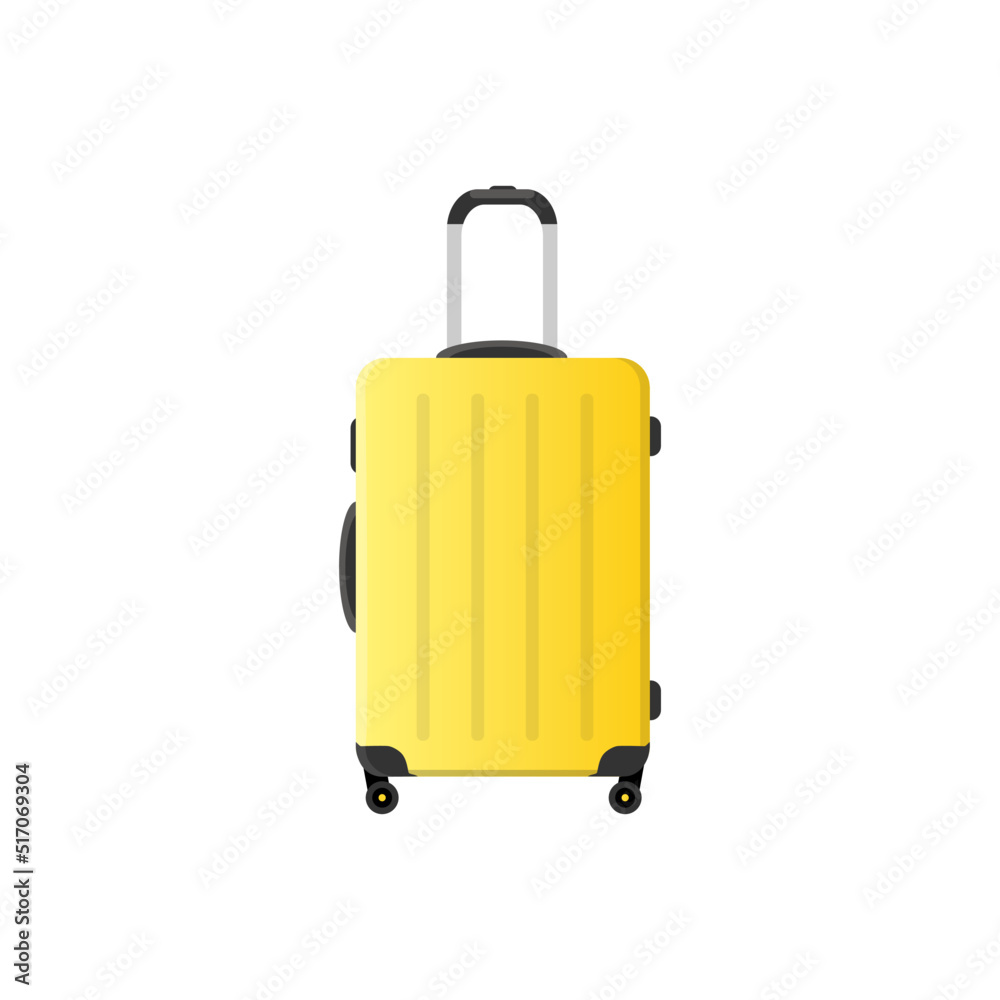 suitcase for travel with wheels and retractable handle, travel suitcase, vector illustration suitcase for travel with wheels and retractable handle, travel suitcase, vector illustration