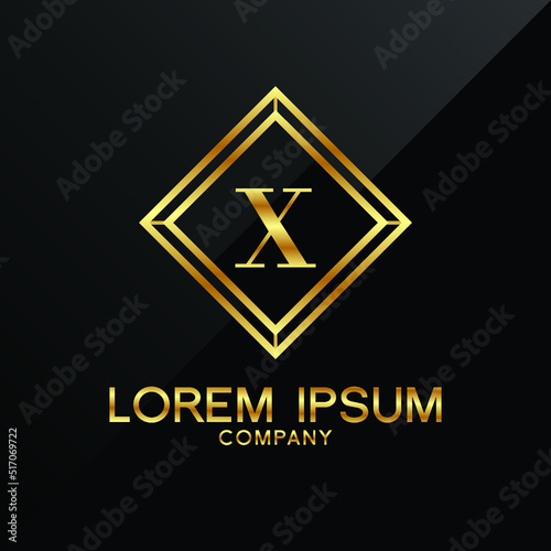 Free Download Letter X logo Alphabet logotype gold vector design - GFXLoad