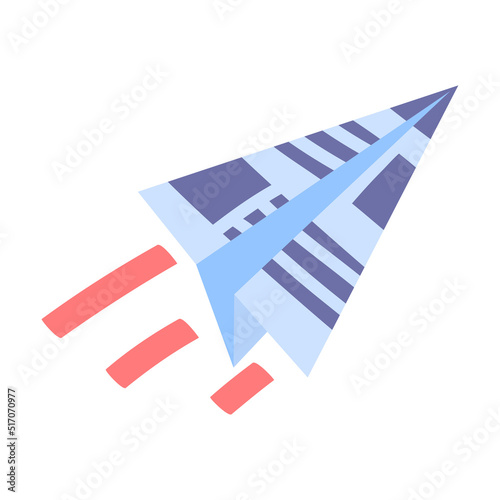 News Paper Plane as Promotion and Marketing Vector Illustration
