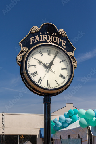 Street Clock in Downtown Fairhope Alabama