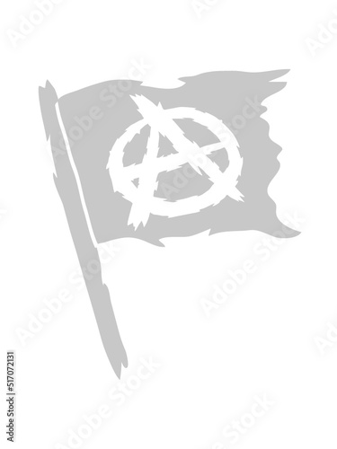 Logo Flagge Anarchie Symbol 