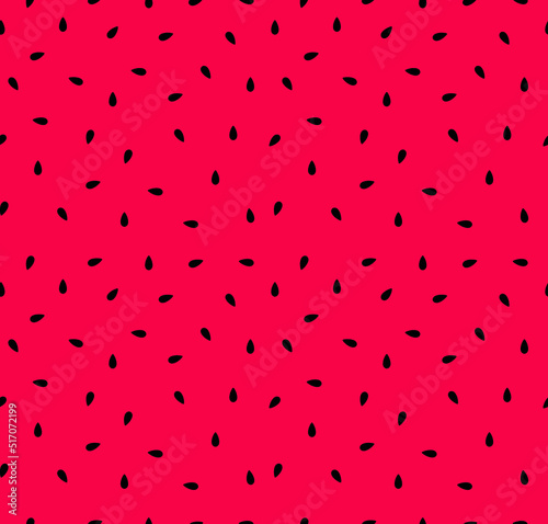 red watermelon seeds vector graphic seamless pattern dotted strawberry seeds red background